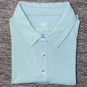 Free Fly Bamboo Flex Polo - Heather Ocean Mist